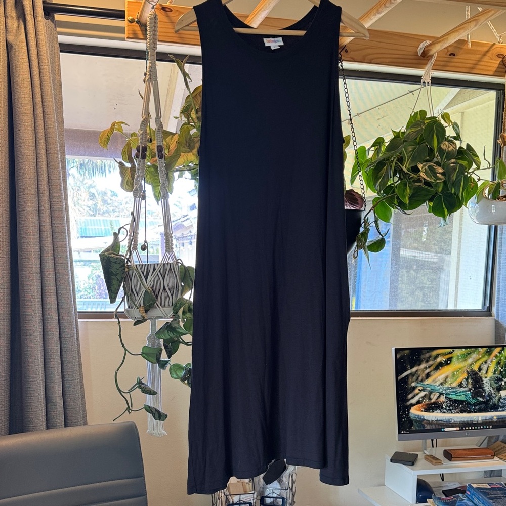LuLaRoe Elegant Black Midi Dress